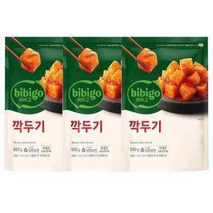 비비고 깍두기 500g x 3개