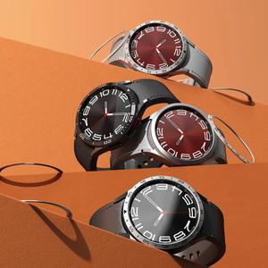 스마트 워치 시계 액세서리 풀 커버 케이스 삼성 호환 갤럭시 6 클래식 47mm 43mm 베젤 링 강화 유리 화면