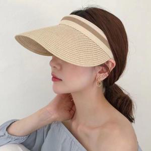 1+1라피아햇 썬캡 라탄 밀짚모자 여름 햇빛가리개 자외선차단