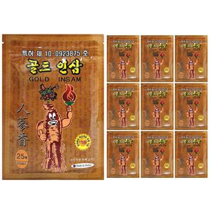 골드인삼 25매 10팩 붙이는 건강패드 찜질팩 손목