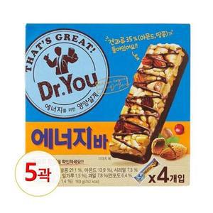 오리온 닥터유 에너지바 160g(4개입) x 5개 / 시리얼바 다이어트바 곡물바