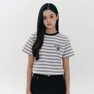[마리끌레르](신세계 사우스시티)스트라이프 클로버 프린팅 티셔츠(MAEBTS12MGY)