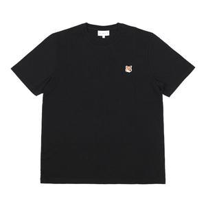 [메종키츠네] 폭스헤드 패치 면 티셔츠 LM00104KJ0008 P199 (BLACK)