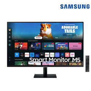 삼성전자 스마트모니터 M5 S32DM500 블랙 80cm 81cm  32인치모니터 스마트tv 넷플릭스 유튜브 OTT 미러링 LS32DM500EKXKR