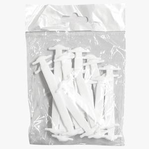 16P 실리콘 운동화줄 탄력 신발타이 고무 매듭 고정끈 흰색