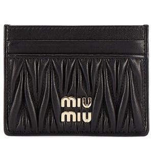 [MIU MIU] 24FW 금장 로고 마테라세 카드지갑 5MC076 2FPP F0002