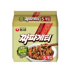 농심 올리브 짜파게티 봉지라면 5개입 8팩 멀티팩