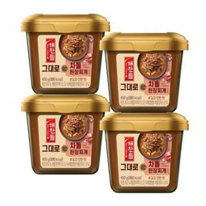 해찬들 그대로 끓여먹는 차돌 된장찌개 양념450g x4개