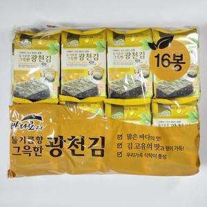 (무.료.배.송) 들기름향 그윽한 광천김 도시락김 4g x 16봉 x2개 광천김 조미김 국산김 국내산