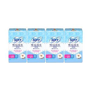 쏘피 천연 코튼 팬티 라이너 일반 40p x 4팩