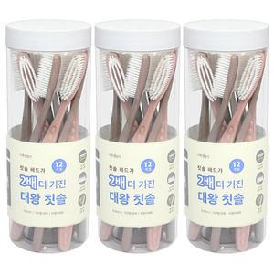 칫솔헤드가 2배 더 커진 대왕칫솔 (36개입) 이중미세모 왕칫솔 큰칫솔 왕헤드 대형 와이드 칫솔 1648