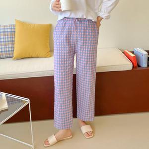 뮤즈 체크 팬츠 4color / 잠옷 파자마 밴딩바지 주머니 있음