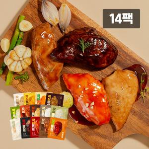 [작심닭] 작심통살 소스 닭가슴살 100g 14종 14팩