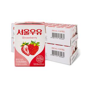 서울우유 딸기 멸균우유 200ml X 48팩