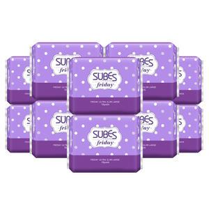 슈베스 생리대 프라이데이 울트라슬림 대형 12P x10팩