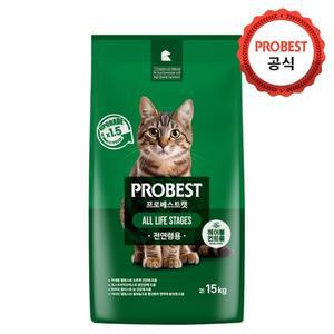 프로베스트 캣 그린 고양이 사료 15kg +고양이 샘플 6개