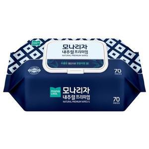 모나리자 내추럴 프리미엄 물티슈 70매 캡형