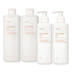 식물나라 뽀얀쌀 2종 로션 300ml 토너 500ml 2세트