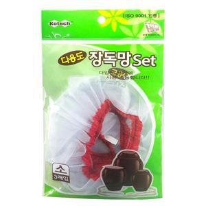 코텍 항아리망 (소5204) 장독망3P 망사커버 장독대망