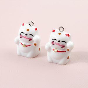 싼비즈 [6792-24]호마이카펜던트 마네키네코 고양이 19x22mm ,1개