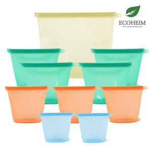실리콘백 9종 풀세트 (특대형 4L 미포함) (대*4(1.5L)+중*3(1L)+소*2(500ml)