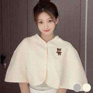 [JHQSQND1_52JA]다용도 망토 곰돌이 포인트 사계절 케이프