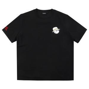 말본 공용 말본 스크립트 유니 라운드 티셔츠 M5123PRS01 BLK