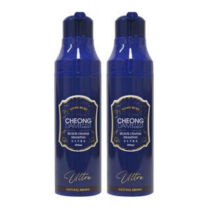 청담스타일 포레스트 블랙체인지 울트라 염색샴푸 200ml 자연갈색 2개 새치커버