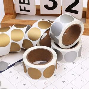 수제 셀프 접착 스크래치 스티커 원형 라벨 은빛 및 금색 DIY 복권 25mm 1500 개