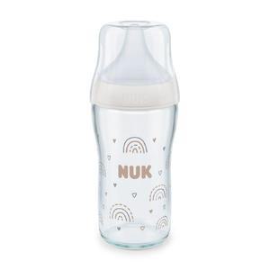 [누크] 퍼펙트매치 유리젖병 230ml 레인보우 (M젖꼭지포함)