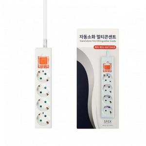 Q 자동소화 접지 멀티탭 4구 5M DYM-G4C-SI SFEX