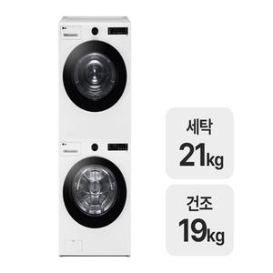 LG전자 트롬 오브제컬렉션 [세탁기21k+건조기19k] FG21WN + RG19WN