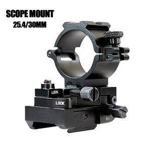 조정 가능한 스코프 마운트 링 30mm/25mm 피카티니 위버 레일 전술 라이플 사냥 액세서리