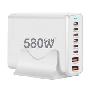 100w 충전기 580W 질화갈륨(GaN) 데스크탑 8포트 USB/Type C 충전기, 국경 간 전용 GaN 휴대폰