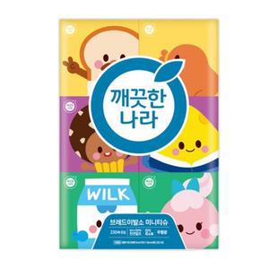 깨끗한나라)브레드이발소 미용티슈(230매x6입)사각 화장지 케이스 휴지 각티슈