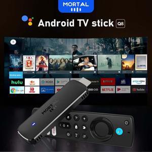 안드로이드 TV 미니 스틱 Mortal Q8 Android14 지원 8K 비디오 4K Wifi6 Allwinner H313 쿼드 코어 음성 리