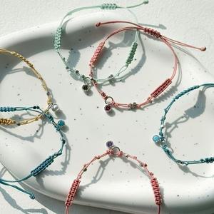 [기타]고품질 탄생석 실팔찌 비즈 팔찌 만들기 DIY 세트 키트 12종 실팔찌만들기 매듭공예 (WFHS6HX)