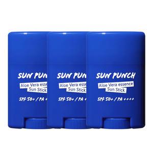 꽃을든남자 선펀치 알로에베라 선스틱 15gx3개 자외선차단 SPF50 순한 저자극 썬블록