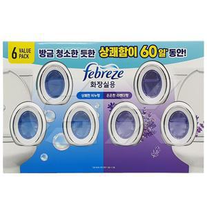 페브리즈 화장실용 비치형 더블액션 6ml 6개