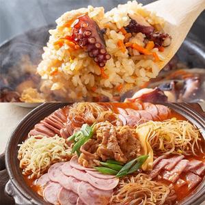 [후레쉬앤푸드]Fresh 밀키트 간편식 간편조리 인기세트 2종 (문어톳밥+우삼겹 부대전골)