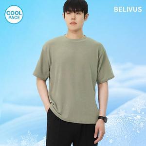 빌리버스 남성 라운드 냉감 반팔티 베이직 오버핏 티셔츠 BCM069