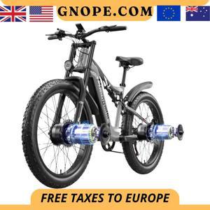 Shengmilo S600 전기 자전거 전동 2 개 2000W Ebike 48V 17.5AH 배터리 26 인치 팻 타이어 남성용 E-산악