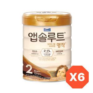 매일유업 앱솔루트 명작 분유 2단계 800gx6캔