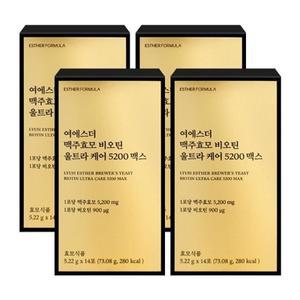 여에스더 맥주효모 비오틴 울트라 케어 5200 맥스 14포X4박스