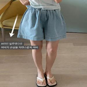 연청 비스코스 밴딩 반바지 (one color)