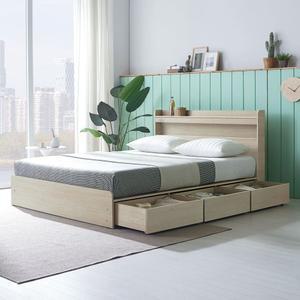 LED헤드 조명 3단 멀티 서랍형 수납침대(S/SS/D/Q)