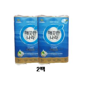 깨끗한나라 순수 프리미엄 더 퍼스트 30m 30롤 2팩