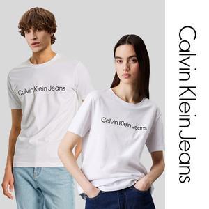 [Calvin Klein]캘빈클라인 CK 클래식 베스트셀러 로고 반팔티셔츠 남녀공용 화이트