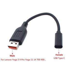 USB 타입 C PD 충전 케이블 레노버 요가 3 4 프로 요가 700S 900S Miix 700 710 Miix2-11 노트북을위한 Dc