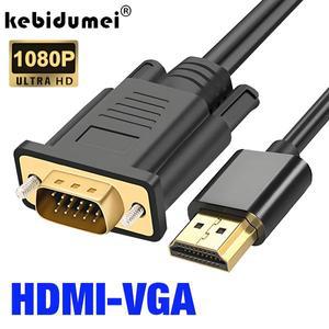 DP포트 호환 DPHDMI 듀얼모니터 연결 케이블 HDMI 호환 VGA 어댑터 금도금 플러그 Connecto 라인 1080P 변